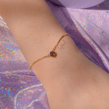 Load image into Gallery viewer, BTS Minimalist Purple Heart Bracelet
