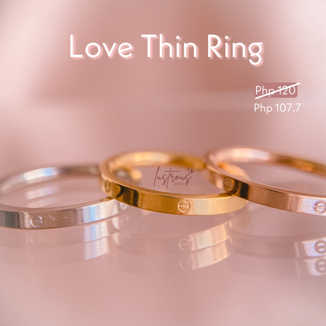 Love Thin Ring [sold by piece]