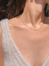 Load image into Gallery viewer, Sideway Initial Necklace [please leave a note for your initial/chain]
